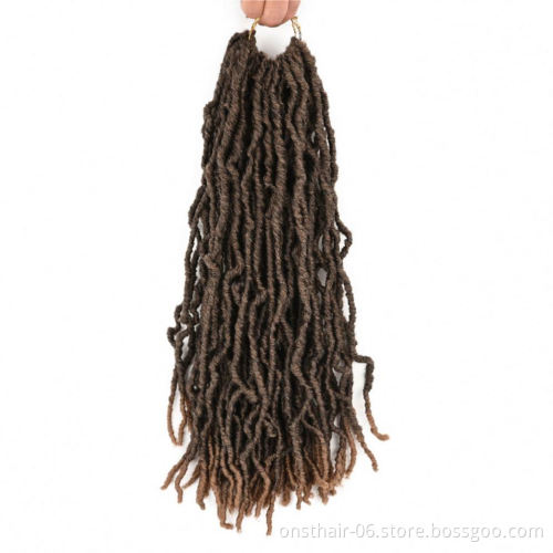 MYZYR Twist Crochet Hair Afro Kinky Curly 18 Inch Ombre Brown Long Synthetic Hair Crochet Braids Natural Hair Extensions